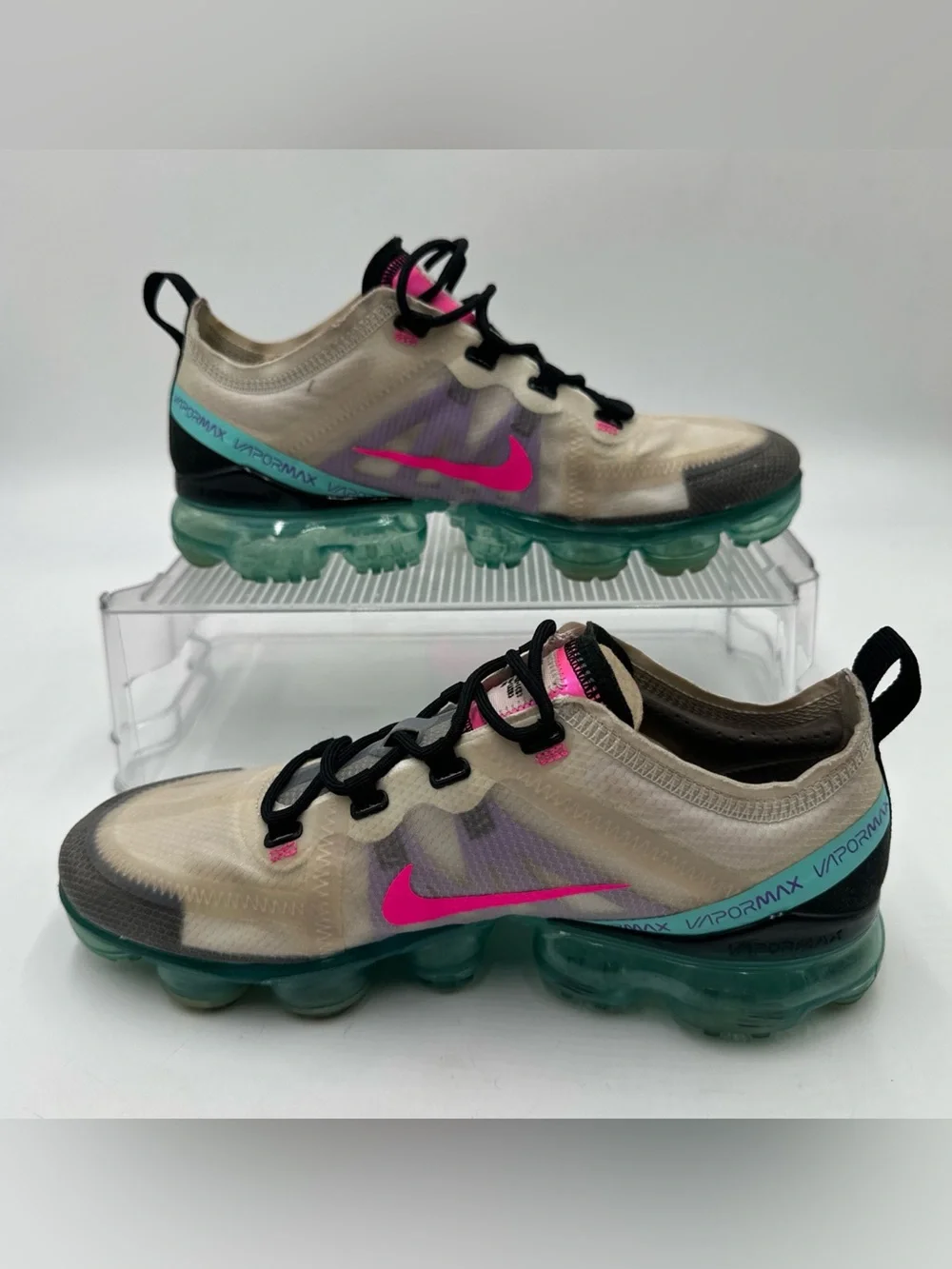 Nike Air VaporMax 2019 Womens Size 9 Pink Teal Multicolor Sneakers AR6632-005